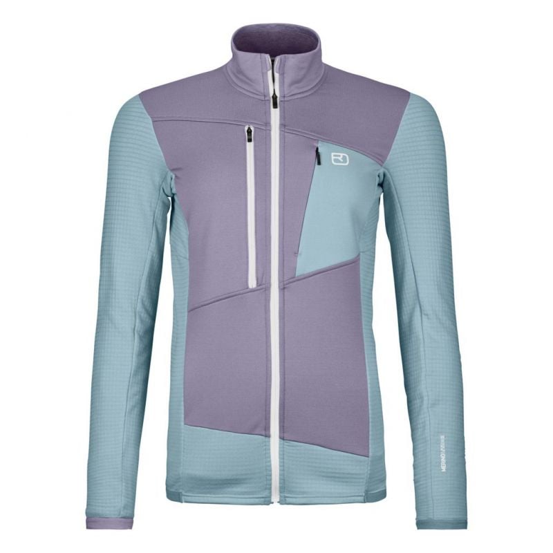 Polaire ORTOVOX FLEECE GRID JACKET W (glacier grey) Femme 