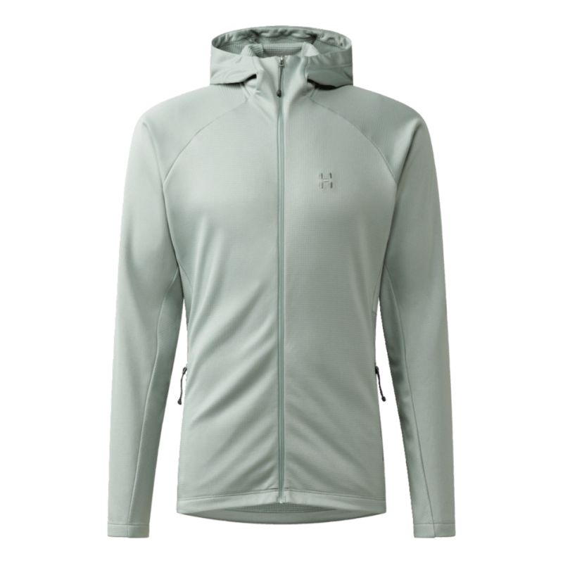 Fleecejakke HAGLOFS Korp Mid Hood Mænd (Dew Green) Herre