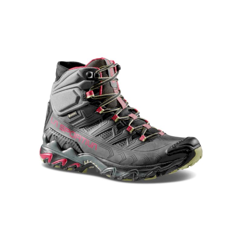 Zapatos de senderismo La Sportiva Ultra Raptor II Mid Leather GTX (Carbón/cereza) Mujer