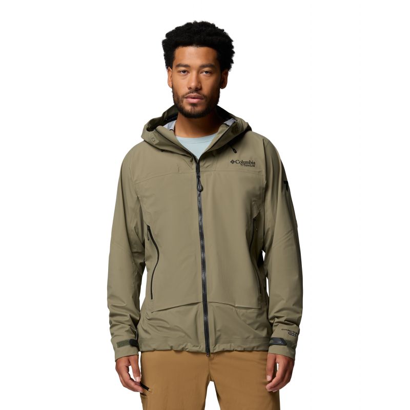 Waterdichte jas Columbia Saudan Pro 3L Shell (Stone Green) Heren
