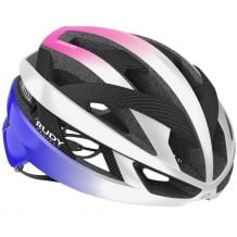 Pyöräilykypärä Rudy Project REBEL CARBON (Pearl Metal/Pink/Cyber Blue - Shiny)