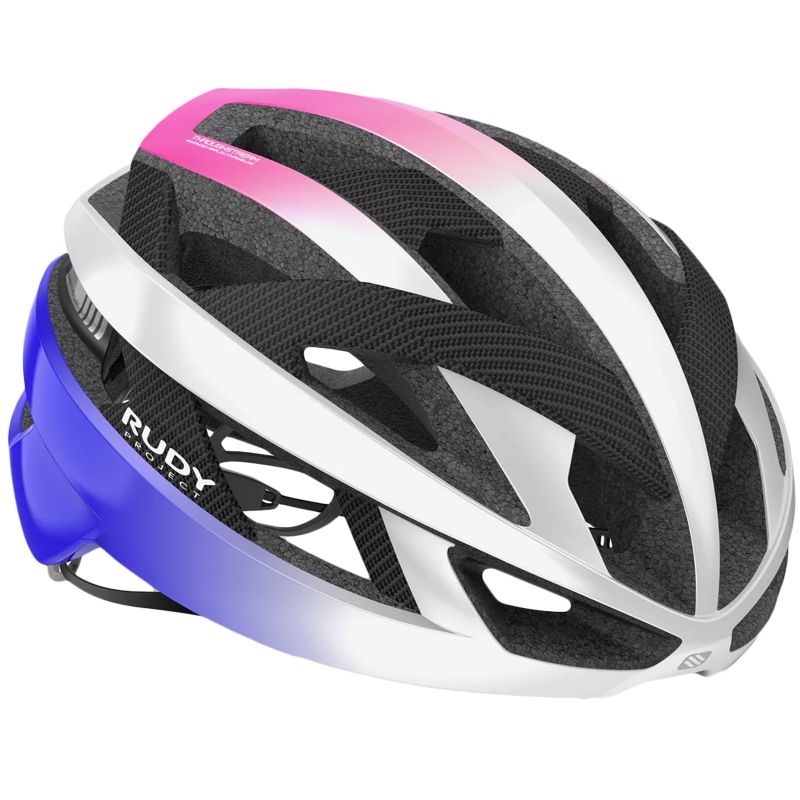 Fietshelm Rudy Project REBEL CARBON (Pearl Metal/Pink/Cyber Blue - Shiny)
