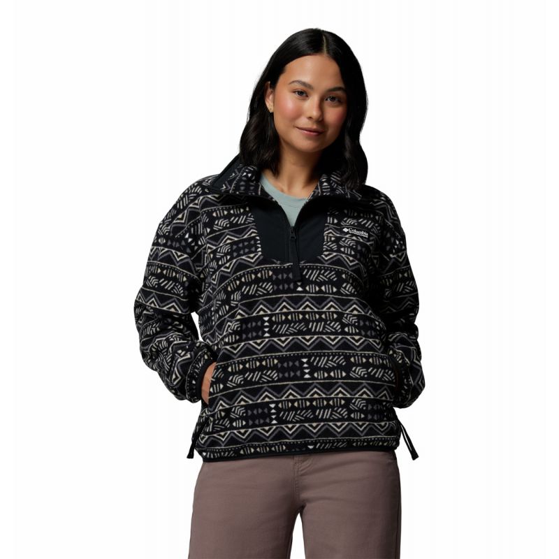 Polaire Columbia Sequoia Grove Printed Half Zip (Nero, Orizzonti) Donna