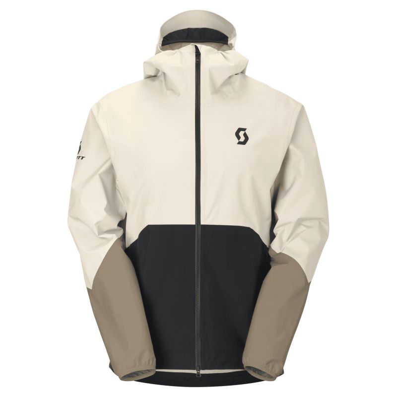 Vattentät jacka Scott Jacket M's Explorair Light Dryo 2.5L (Cotton White/black) Herr