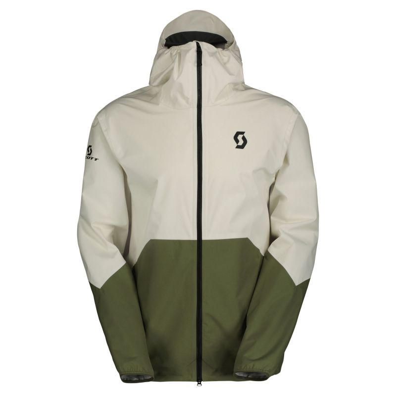 Veste imperméable SCOTT Jacket M's Explorair Light Dryo 2.5L (Cotton White/hay Green) Homme 
