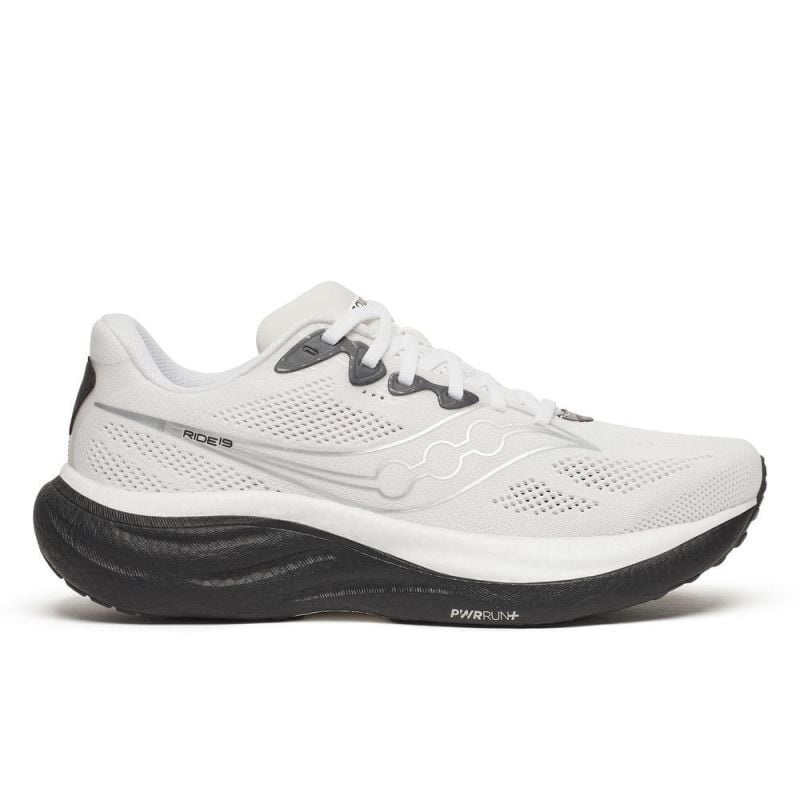 Chaussure de running SAUCONY RIDE 19 (WHITE/BLACK) Homme
