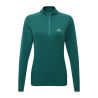 Camiseta de manga larga MOUNTAIN EQUIPMENT Cerrig LS Zip T (Deep Teal) Mujer