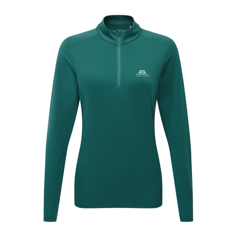 T-shirt med långa ärmar MOUNTAIN EQUIPMENT Cerrig LS Zip T (Deep Teal) Dam
