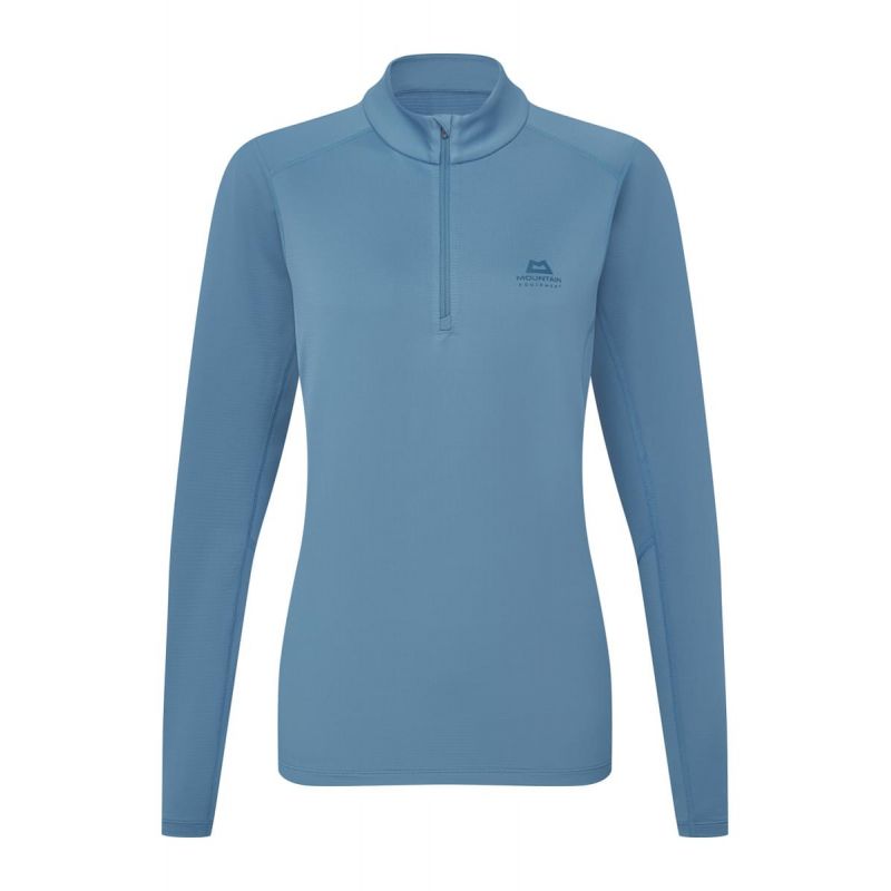 T-shirt med långa ärmar MOUNTAIN EQUIPMENT Cerrig LS Zip T (Stellar Blue) Dam