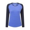 MOUNTAIN EQUIPMENT Redline LS Wmns Tee (Vivid Stripe/Cosmos)