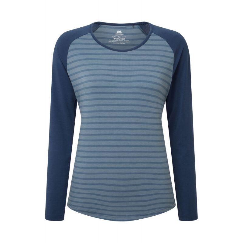 Langarm-T-Shirt MOUNTAIN EQUIPMENT Redline LS Tee (Bluefin Stripe/Denim) Damen