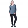 MOUNTAIN EQUIPMENT Redline LS Wmns Tee (Bluefin Stripe/Denim)