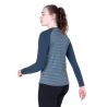 MOUNTAIN EQUIPMENT Redline LS Wmns Tee (Bluefin Stripe/Denim)