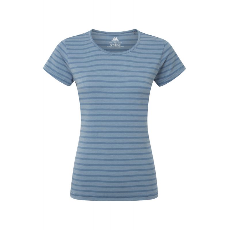 T-skjorte MOUNTAIN EQUIPMENT Groundup Stripe Tee (Bluefin Stripe) Dame