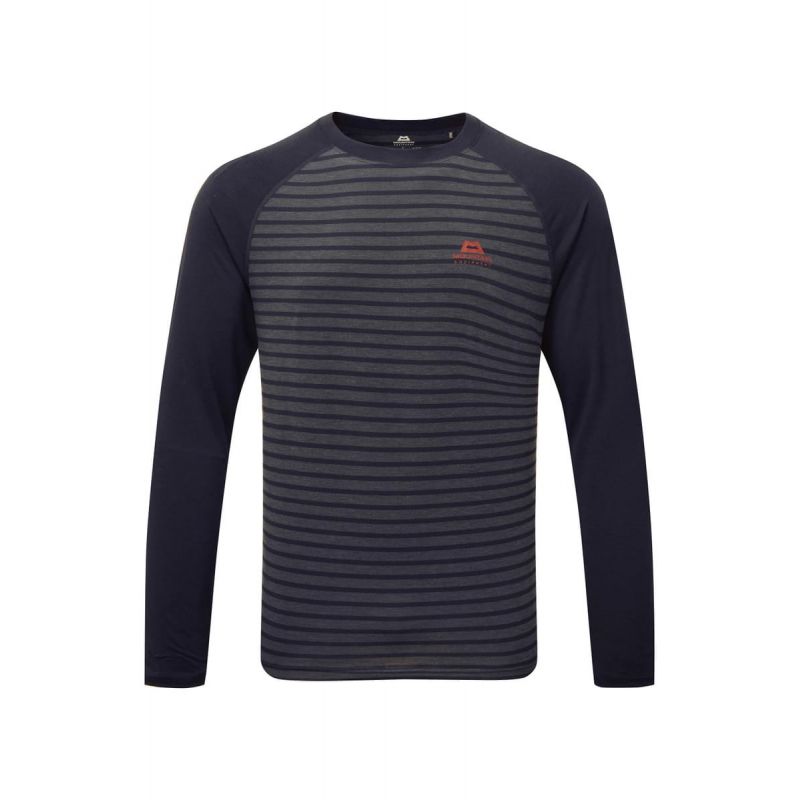 MOUNTAIN EQUIPMENT Redline LS Herre Tee (Cosmos stripe/cosmos)