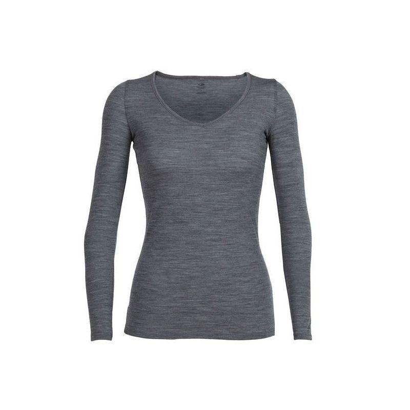 Icebreaker Womens Siren Ls Sweetheart (Gristone Heather)
