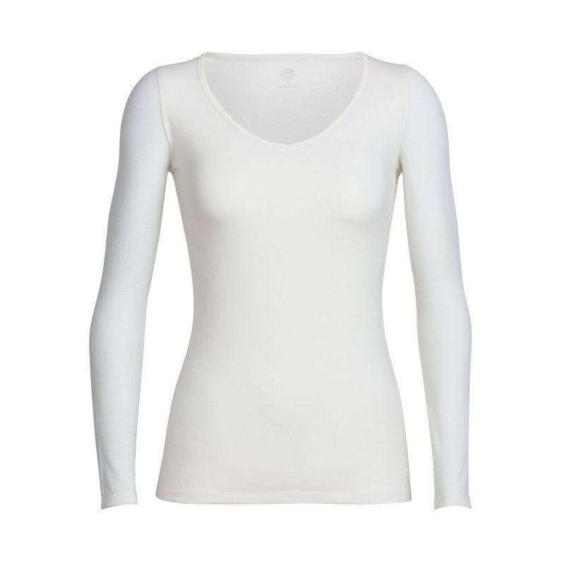 Sous vêtement technique ICEBREAKER Siren Ls Sweetheart (Snow) femme