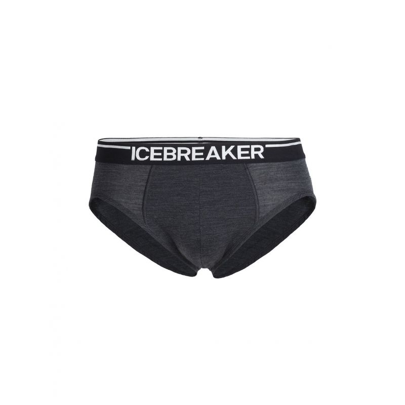 Icebreaker Anatomica Briefs for menn (Jet Heather/Black)