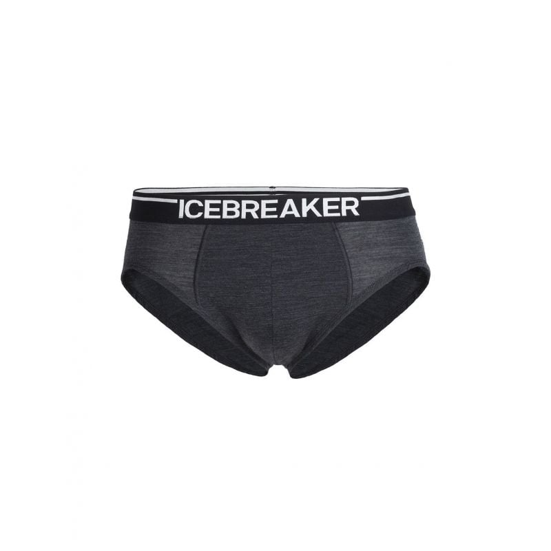 Icebreaker Calzoncillos Anatomica para hombre (Jet Heather/Negro)